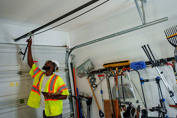 Professional Garage Door Panel Replacement technician working in Monon, IN